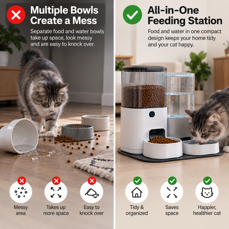 PAWLY™ Automatic Cat Feeder and Water Dispenser