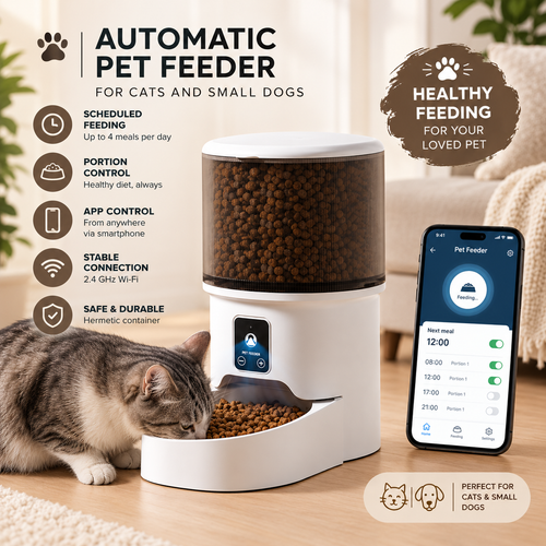 PAWLY™ 4L Automatic Pet Feeder with App Control